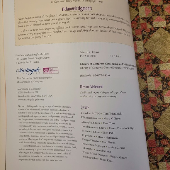 Free-Motion Quilting Made Easy Book 186 Designs From 8 Simple Shapes Larkin - Picture 4 of 10